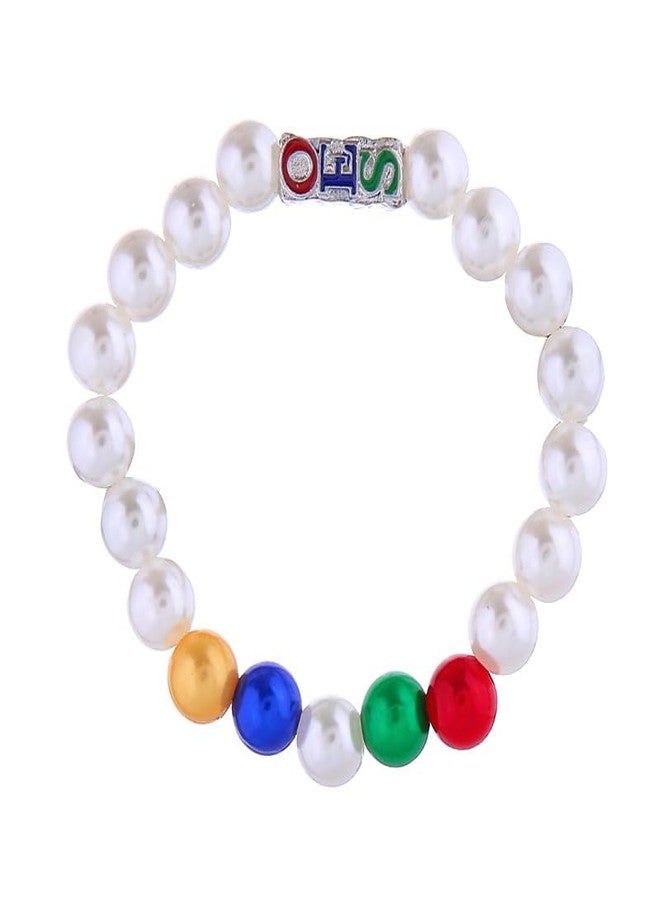 HUSURU Order Of Eastern Star Club Gifts Letters OES Sorority Pearl Women Bracelet - Image 1